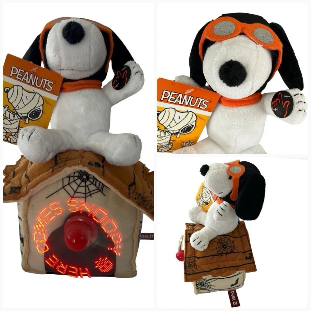 Peanuts Snoopy Ace Halloween Flying Doghouse Animated Musical Light Up